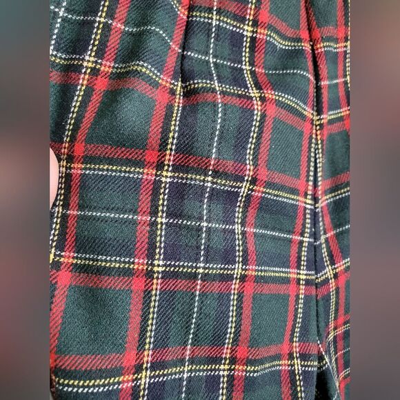 Koret High Waisted Pleated Lined & Pocketed Wool Blend Tartan Plaid Pants Sz 10 - Picture 8 of 16